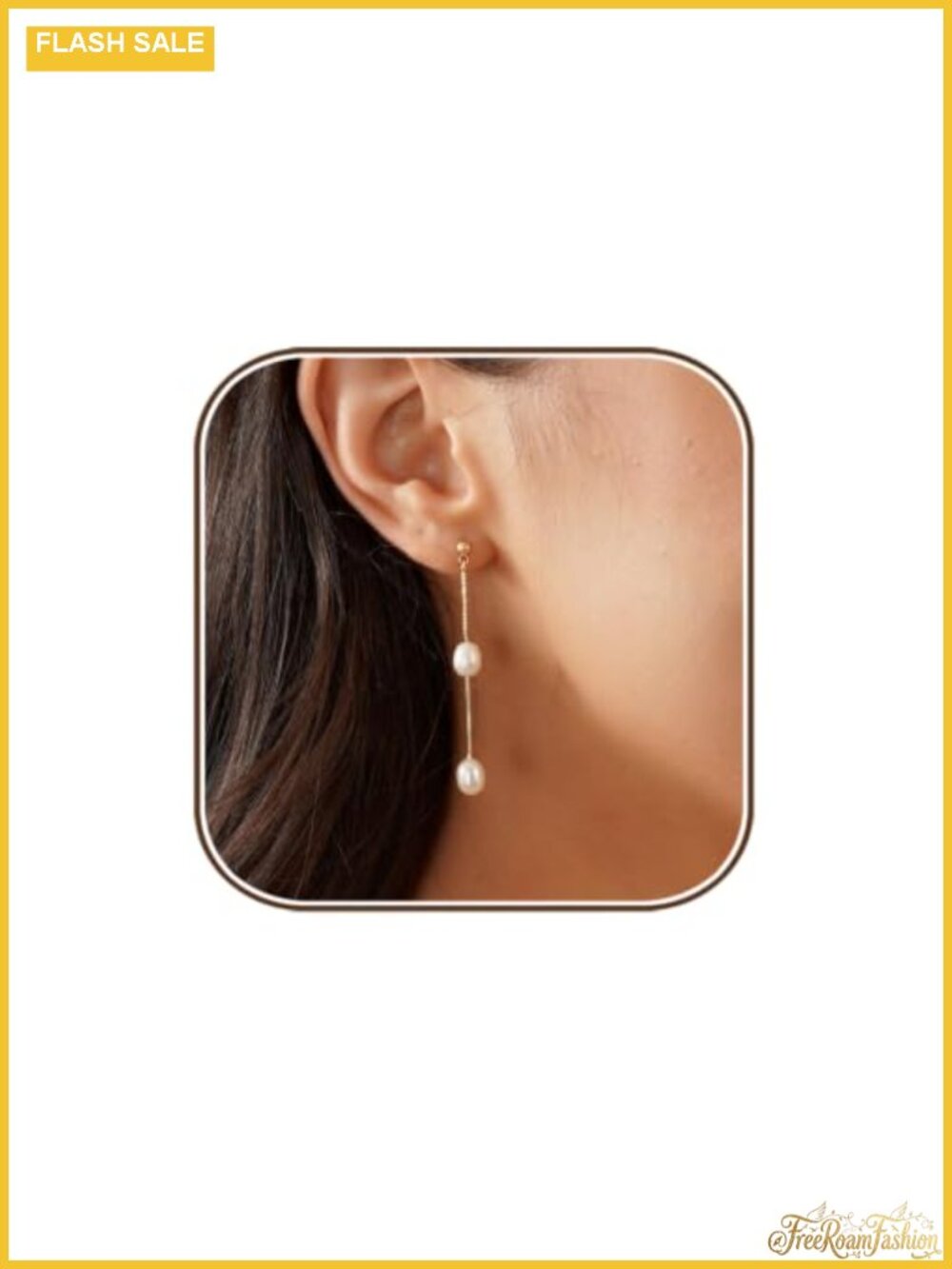 Gold Plated Pearl Dangle Drop Earrings for Women Wedding Jewelry